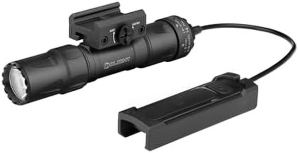 OLIGHT Odin S Picatiny Lampe de Poche Tactique Rechargeable Torche Puissante 1500LM 250M Interrupteur Magnétique à Distance Deux Options d'Alimentation IPX8 Noir