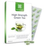 Healthspan High Strength Green Tea (90 Tablets) | with Chromium & Vitamin B2 to Maintain Normal Bloody Glucose Levels | Protect Cells from Oxidative Stress | Vegan