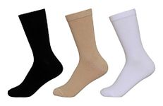 Supersox Cotton Women's Regular Length Plain Socks - Pack Of 3 (Essentials), Multicolor