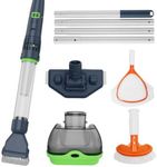 All in ONE Rechargeable Pool & Spa Vacuum 90 Mins Working for Hot Tub, Small Above Ground&Inground Pool, Magnetic Drive Tech, Spa Skimmer Net, Brush, Fine Mesh Filter, Oil Absorber