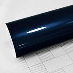 COSMOS STAR™ Vinyl Wrap Sheet for Car & Bike Self Adhesive Wrap Sticker with Air Rlease Technology car Wrapping Sheet roll Film for Auto Vehicle Motorcycle (24X120 INCH, Blue Gloss Metallic)