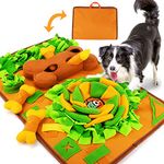 AWOOF Snuffle Mat for Dogs - Dog Puzzle Toys, Enrichment Dog Feeding Mat for Smell Training and Slow Eating, Stress Relief Interactive Dog Toy Feed Game for Sniffing, Dog Mental Stimulation Toys