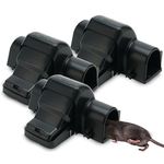 Rat Traps Indoor and Outdoor - 3 Pack Dual-Entry Large Rat Trap Outdoor and Indoor for Home, Garden and Restaurant with 99.9% Trap Rate | Easy to Use Rodent Traps with Safe Hands Free Design - UCatch