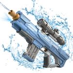 Electric Water Gun, Water Gun with Water Absorption, 500CC High Capacity High Pressure Automatic Squirt Guns for Adults and Kid, Range up to 32 FT, Summer Toys for Beach Outdoor Activities