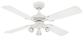 Westinghouse Lighting 72113 Princess Euro 105 cm White Indoor Ceiling Fan, Light Kit with Three Spotlights