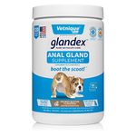 Glandex Anal Gland Soft Chew Treats with Pumpkin for Dogs Chews with Digestive Enzymes, Probiotics Fiber Supplement for Dogs – Vet Recommended - Boot The Scoot (Peanut Butter, 120ct Chews)