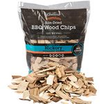 Camerons All Natural Hickory Wood Chips for Smoker -260 Cu. In. Bag, Approx 2 Pounds- Kiln Dried Coarse Cut BBQ Grill Wood Chips for Smoking Meats - Barbecue Smoker Accessories- Grilling Gifts for Men