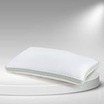 SPREAD SPAIN ® Microfiber Aloe Vera Gel Pillow Comfortable Anti-Bacterial and Anti-Allergic Sleeping Pillow for Sensitive Skin, Super Soft (45 x 68 cm, White)