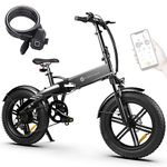 ADO Beast20F Folding Ebike Mountain, Electric Bikes for Adults, 20''*4.0 Fat Tire, Built-in 14.5Ah Removable Li-Ion Battery, Electric Bicycle with 7 Speeds, Dual Hydraulic Disc Brake, IPX7 LCD, APP