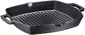 Bruntmor 13 Inch Non Stick cast iron Grill Pan, Induction Stove top grill plate, grilled pan for Sovetop , Outdoor Gridle Pan for Steak, and Meats.