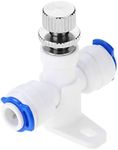 Yetaha Reverse Osmosis 1/4" Hose RO Water Flow Adjust Valve Regulator Waterflow Control Valve Connector Fitting Water Speed Controller