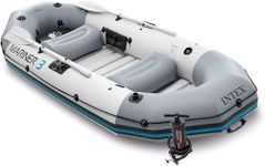 Intex 68373NP Mariner 3 Inflatable Dinghy 3 Man Boat with Aluminium Oars and Pump,Multicolor,297 cm x 127 cm x 46 cm