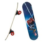 ZELVO Skateboard 17''X 6'' Complete Skateboard, Double Kick Concave Skate Board 9 Layer Plywood Deck Standard Skateboards for Kids Boys Girls Beginners Teens Adult (Print May Vary)