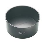 MasterClass Cake Tin with Loose Base, Non Stick, Robust 1 mm Carbon Steel, PFOA Free, 23cm (9"), Grey