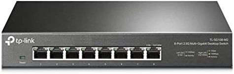 TP-Link TL-SG108-M2 | 8 Port Multi-Gigabit Unmanaged Network Switch, Ethernet Splitter | 2.5G Bandwidth | Plug & Play | Desktop/Wall-Mount | Fanless Metal Design