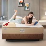 DREAMZEE Lush 100% Natural Latex with Pocket Spring Mattress Queen Size 75x60x7 Inches + 2pcs Memory Pillow (Worth Rs 3000) | Hybrid Series | Medium Soft Comfort | 7 Years Warranty