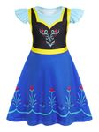 AmzBarley Girls' Nighties Girls Nightdress Princess Anna Night Dress for Toddler Kids Sleepshirt Sleeping Wear Clothes Nightshirt Blue 2-3 Years 100