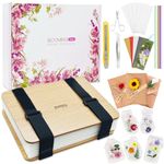 purejoy Flower Press Kit, 6 Layers 6.3 x 8.3 Inches Professional Flower Pressing Kit, Wooden DIY Flower Press Kit with Gift Box, Flower Preservation Kit Birthday Gift for Adults Plant Press Lover