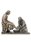 Jesus Washing His Disciple's Feet Statue Sculpture (Bronze) by WU Unicorn Studios