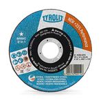 TYROLIT - 2 in 1 super thin cutting disc for steel and stainless steel - 25 x angle grinder disc 115mm x 1.6 x 22.23 - metal cutting discs for metal sheets, profiles, pipes, rods & solid material