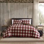 Eddie Bauer - Twin Comforter Set, Reversible Alt Down Bedding with Matching Sham, Home Decor for Colder Months (Navigation Red, Twin)