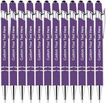 KOLOWKO Personalized 2-in-1 Ballpoint Pen & Stylus - Custom Text/Name/Message - Bulk Order Up to 1000 Pens for Business, Graduation, Anniversary