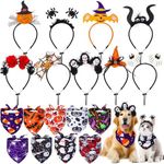 Sadnyy 18 Pcs Halloween Dog Bandana