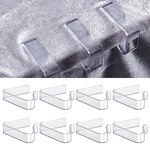 LUTER 8pcs Plastic Tablecloth Clips, Transparent Picnic Tablecloth Clips Table Cloth Holder Table Cover Clips for 0.7-1.4 inch Thickness Table Christmas Home Wedding Party Indoor Outdoor Camping