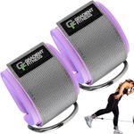 Gradient Fitness Ankle Straps (2 Pack) | Ankle Strap for Cable Machine, Ankle Bands for Working Out, Cable Ankle Strap, Cable Machine Attachment, Ankle Cable Attachments for Gym (Purple|Grey)