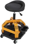 GarveeTech 330LBS Rolling Shop Stool for Garage - Heavy-Duty Mechanic Stool, Ease to Move with 360° Universal Casters, Engineering Design, High-Storage