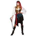 Adult Womens Caribbean Pirate Fancy Dress Costume - Small (UK 10-12)