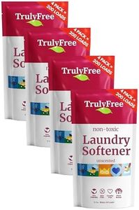 Truly Free Unscented Softening Rinse, Natural Fabric Softener - Plant-Based, Non-Toxic, Safe for Babies & Kids, 200 Loads (w/o Jug)