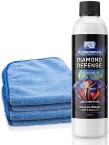 Flowgenix Ceramic Coating For Cars and Motorcycles Spray - SiO2 Ceramic Wax & UV Protective Shield Detailing - Ceramic Spray Coating (8oz) - Hydrophobic Detail Spray