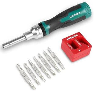 HYCHIKA - Juego de Destornilladores de Carraca 16 en 1, Destornillador de Carraca, Todo en Uno, Con Phillips, Ranurados, Torx, Cuadrado, Hexagonal y Llave de Tuerca de Doble Cabeza