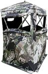 Primos Hunting Primos Hide-N-Sneak Hunting Blind, 270 Degree Ground Blind with Silent Slide Windows in Veil Camo