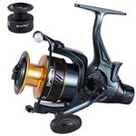 Sougayilang Carp Fishing Reel 13+1 Stainless Steel BB Bait Feeder Spinning Reel for Live Liner Bait Fishing Action in Freshwater-4000