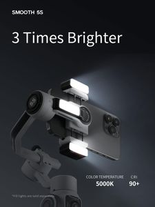 ZHIYUN Smooth-5S iPhone 3-Axis Gimbal Stabilizer Combo with Lights & Tripod