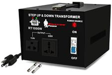 Rockstone Power 1000 Watt 5V USB Port Heavy Duty Step Up/Down Voltage Transformer Converter