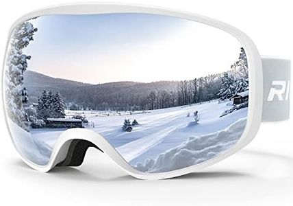 RIOROO Masque et Lunettes de Ski Moto Skateboard supérieure pour Homme Femme, 100% Anti-UV, Anti-poussière, Anti-Buée, Coupe-Vent double lentille Motoneige Moto Lunettes Ski Goggles, pour Ski, Surf