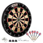 GSE Games & Sports Expert GSE Games & Sports Expert Regulation Size Bristle Dartboard with 6 Steel Tip Darts