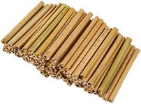 Juvale 100 Pack Wood Bamboo Sticks for Crafts, DIY Bee Houses, Jewelry, Projects (5.2 in)