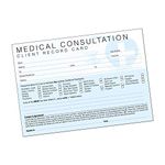 Medical Client Record Card - Treatment Consultation Form for Mobile Therapists & Salons A5 Pack of 50 - Landscape