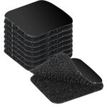 KBS Self Adhesive Velcro Stickers Double Sided for Sofa Cover, Floor Mat, Carpet, Mosquito net Multipurpose Tapes for Crafting & Hanging, Black Home Kitchen Office Bedroom (2X2 INCH, 20, Count)
