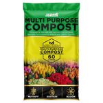 Jazooli 60L Multipurpose Compost Soil Bag - All Purpose Nutrient Rich Compost Mix for Potting, Seeds, Seedling, Outdoor Plant & Indoor Houseplant, Garden Growing - Eco-Friendly