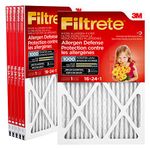 Filtrete 16x24x1 Furnace Filter, MPR 1000, MERV 11, Clean Living Basic Dust 3-Month Pleated 1-Inch Air Filters, 6 Filters