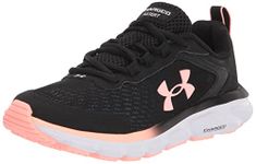 Under Armour Women's Charged Assert 9 Running Shoe, Black (007)/Pink Sands, 8