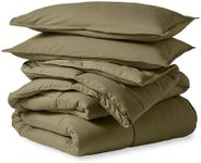 Bare Home Comforter Set - King/California King Size - Ultra-Soft - Goose Down Alternative - Premium 1800 Series - All Season Warmth (King/Cal King, Olive)