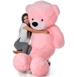 SADAR DEAL Giant Big Teddy Bear 6.6 Feet 78 inch Life Size Tan Plush Bear Stuffed Animal for Children Boyfriend (6.6 Feet, Pink)