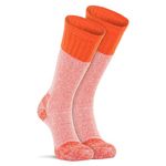 FoxRiver womens Wick Dry Outlander Heavyweight Boot & Field Mid-calf hiking socks, Orange, Medium US