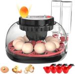 12 Eggs Incubator Automatic Water Refill, Egg Turning, Egg Candler, Temperature&Humidity Control,Quiet Incubator for Hatching Chickens,Ducks,Goose,Quails,Pigeon,Parrot,Bird Eggs for Home Use,Farm,Lab
